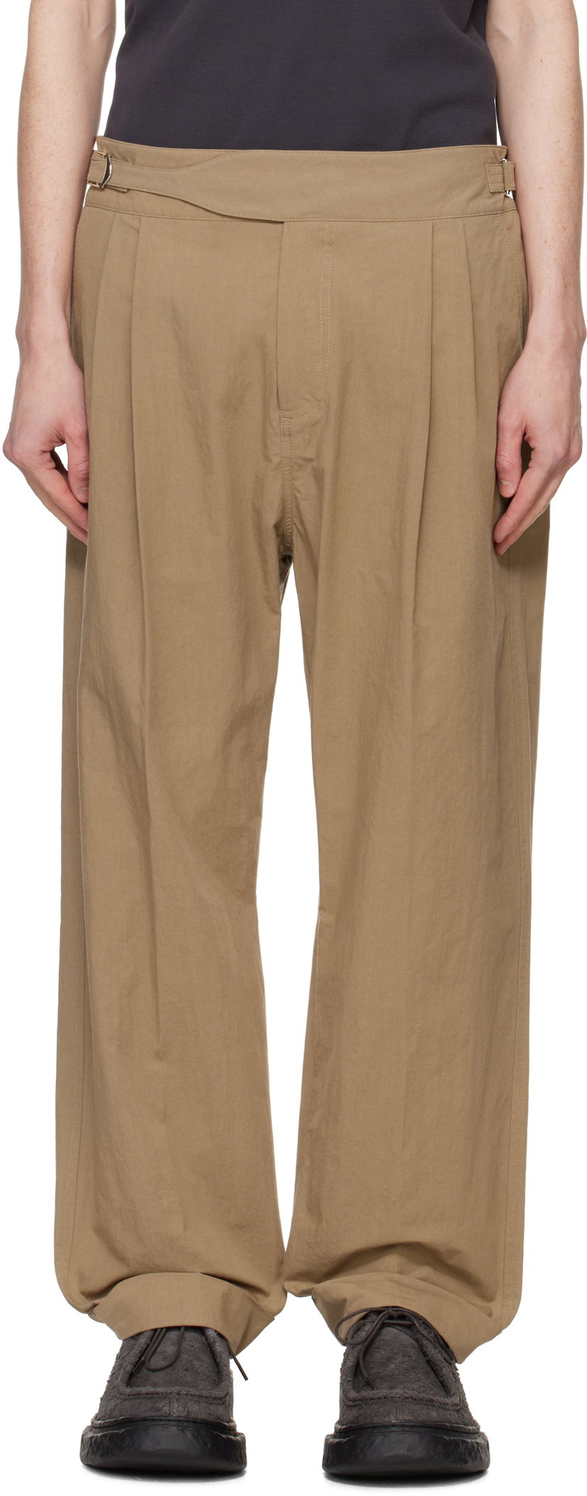 Housut Craig Green Craig Green Double Pleat Trousers Ruskea | CGSS25CWOTRS80