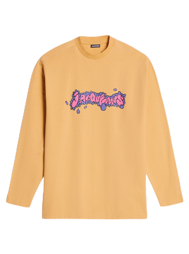 T-paita Jacquemus Le Desenho Manches Longues Daisy Logo Long Oranssi | 235JS122-2003-2AL