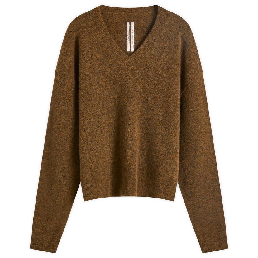 Villapaita Rick Owens Tommy Knit V Neck Ruskea | RU02D6650-62