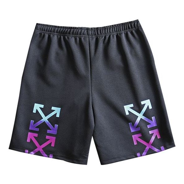 Shortsit Off-White Off-White Gradient Arrows Sketch Mesh Shorts Musta | OMCI005F180170321088