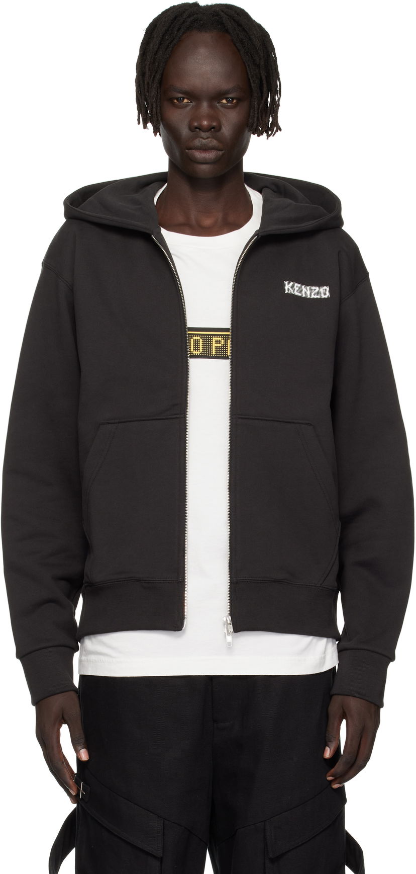 Huppari KENZO Kenzo Paris 'KENZO City' Full-Zip Hoodie Musta | FF65HO2544MC