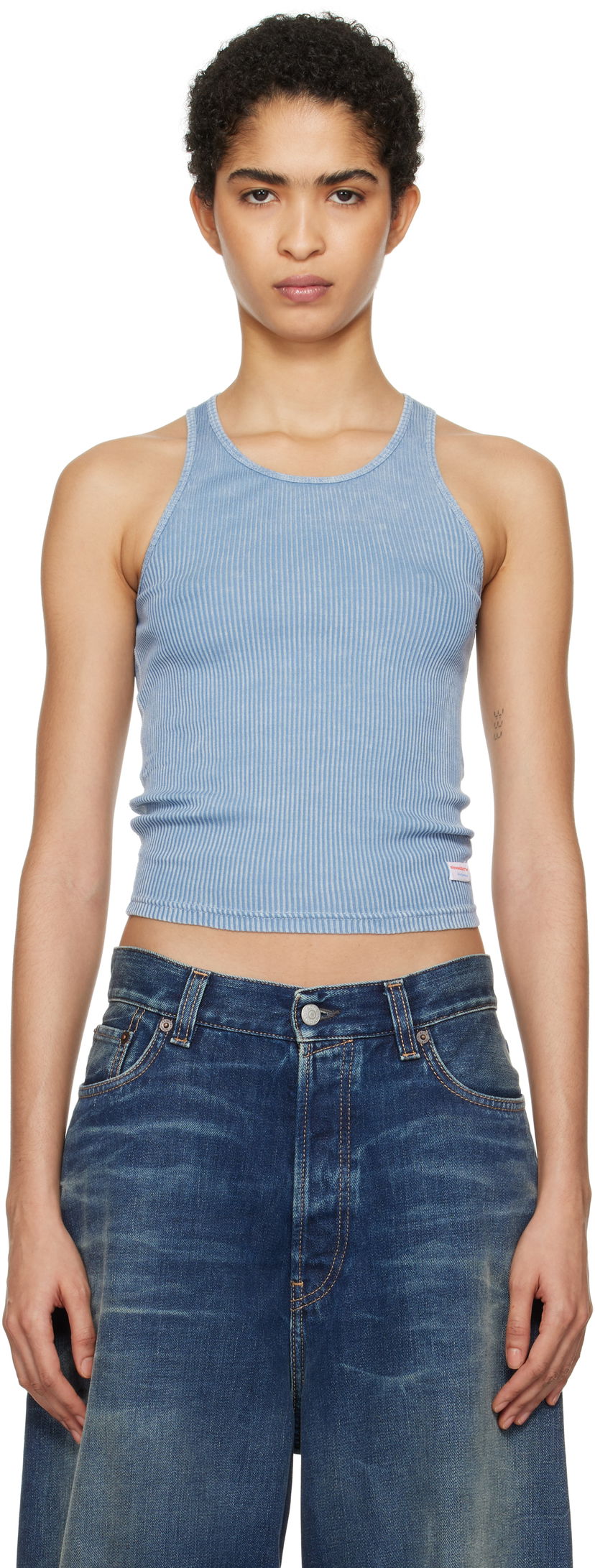 Tankkitoppi Alexander Wang Alexander Wang Classic Racer Tank Top Sininen | WL001W