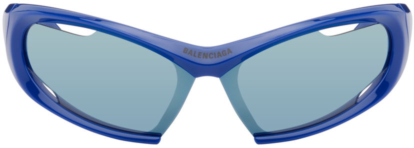 Aurinkolasit Balenciaga Dynamo Rectangle Sunglasses Tummansininen | BB0318S-002