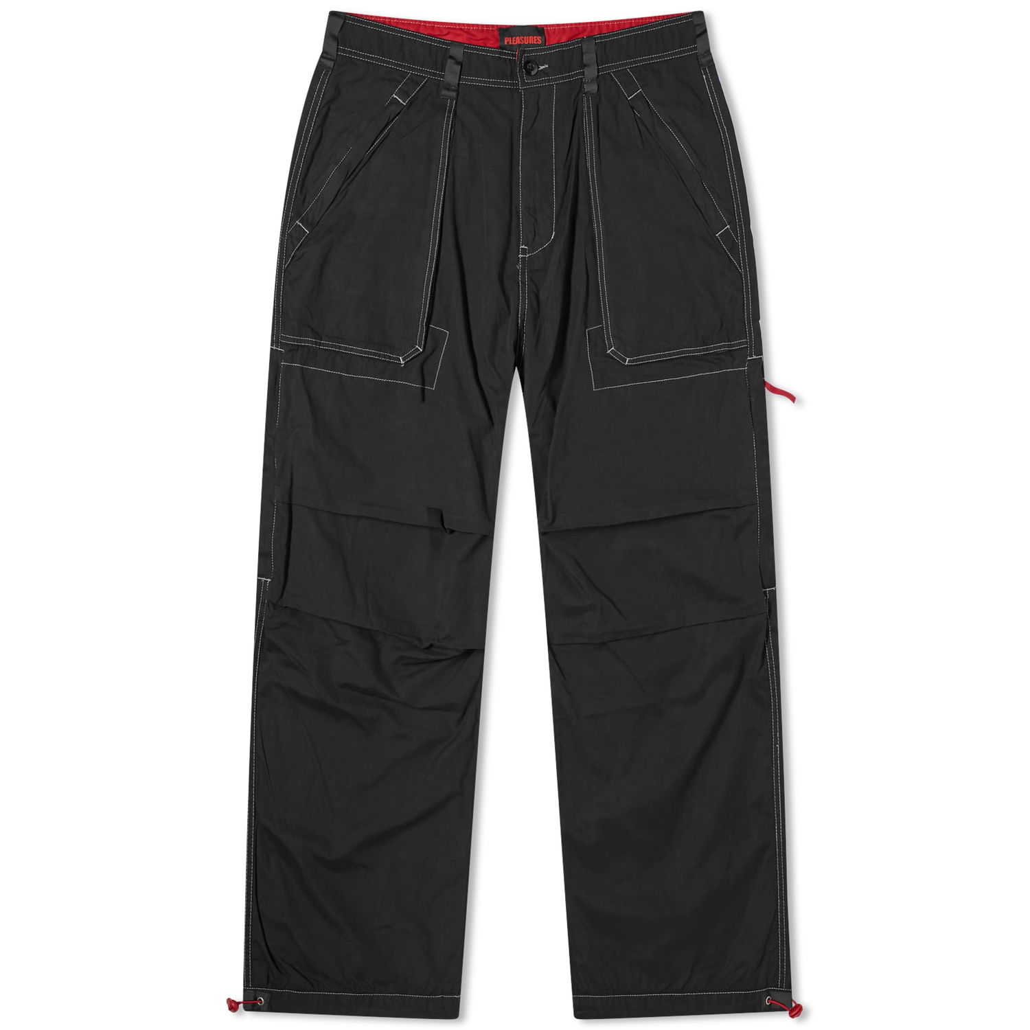 Housut Pleasures Public Utility Pants Musta | P24SP038-BLACK, 0