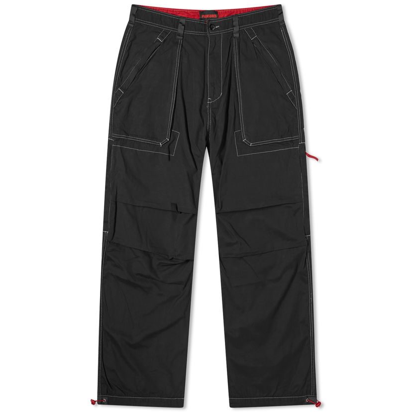 Housut Pleasures Public Utility Pants Musta | P24SP038-BLACK