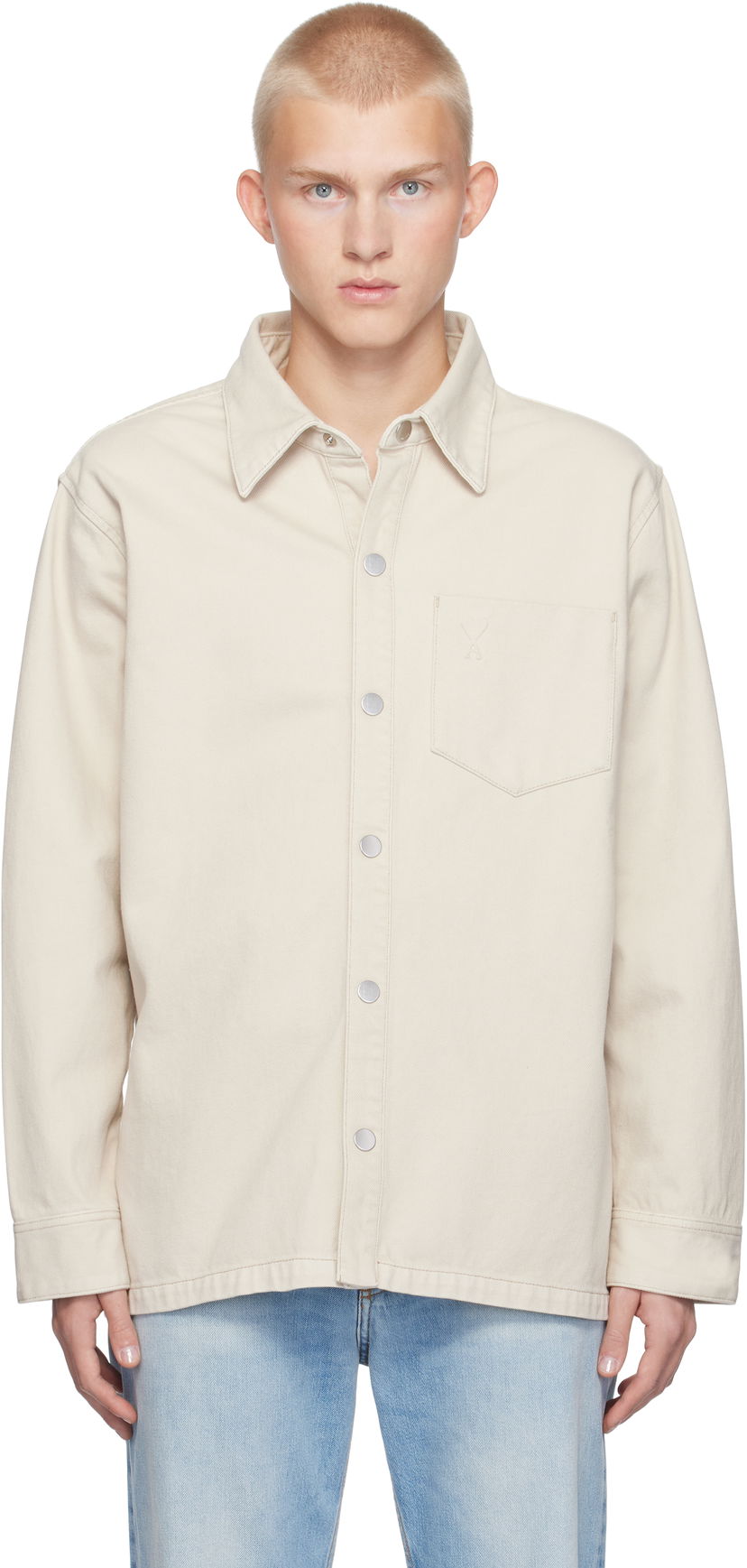 Paita AMI Shirt Beige | UJK261.CO0037