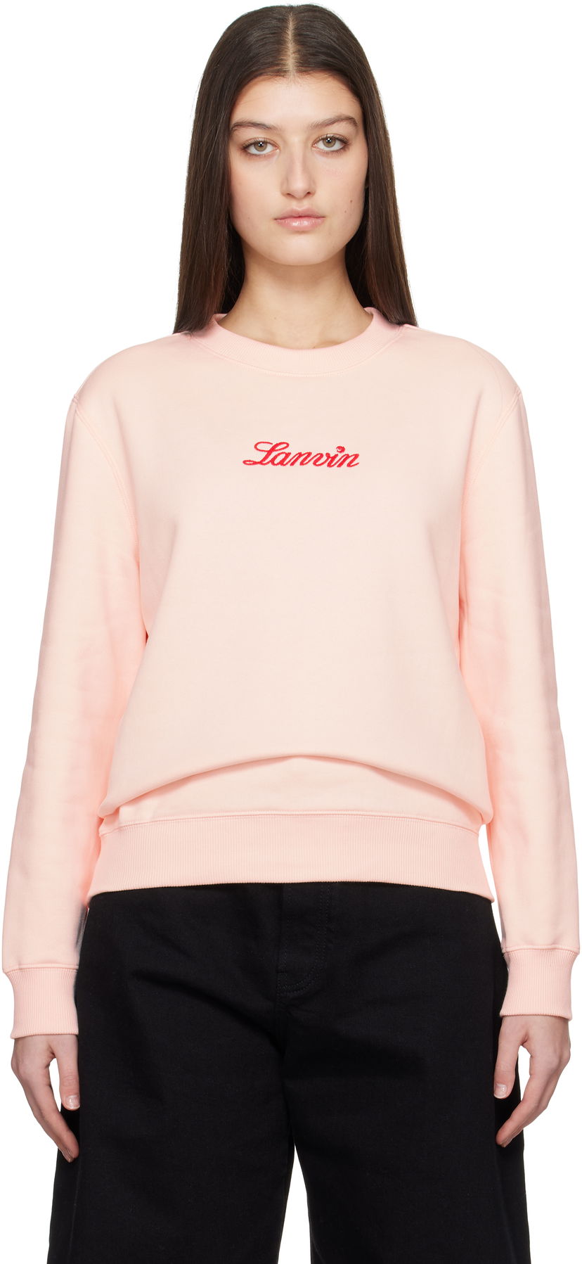 Villapaita LANVIN Lanvin Embroidered Sweatshirt Vaaleanpunainen | RW-SS0006-J134-P25