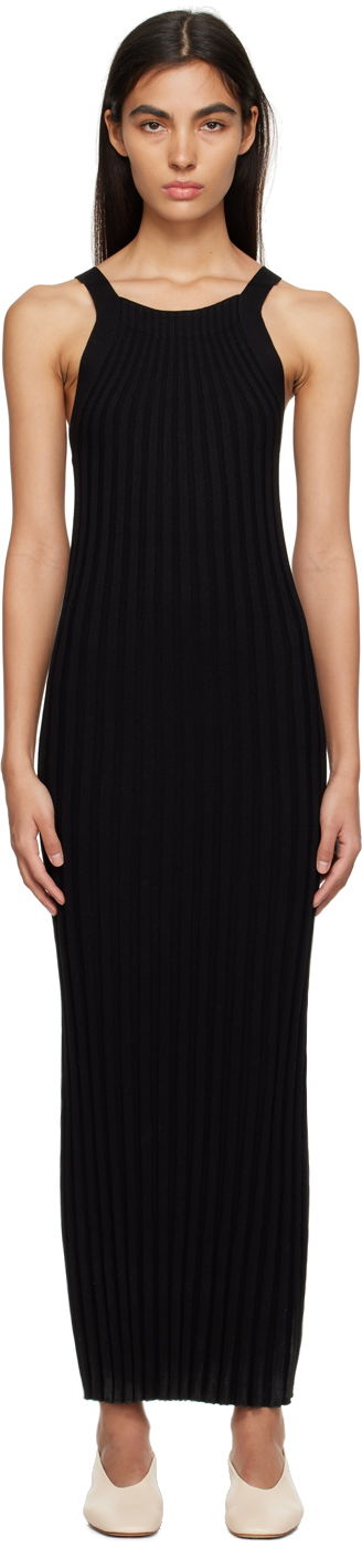 Mekko Loulou de Saison Loulou de Saison Otama Midi Dress Musta | OTAMA