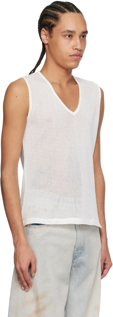Tankkitoppi Maison Margiela MM6 Maison Margiela V-Neck Tank Top Valkoinen | SH2NL0008 M20111, 1