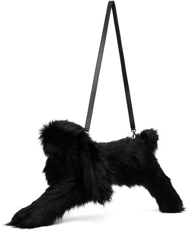 Olkalaukku Simone Rocha Simone Rocha Faux Fur Hare Crossbody Bag Musta | BAG197B 0815, 2