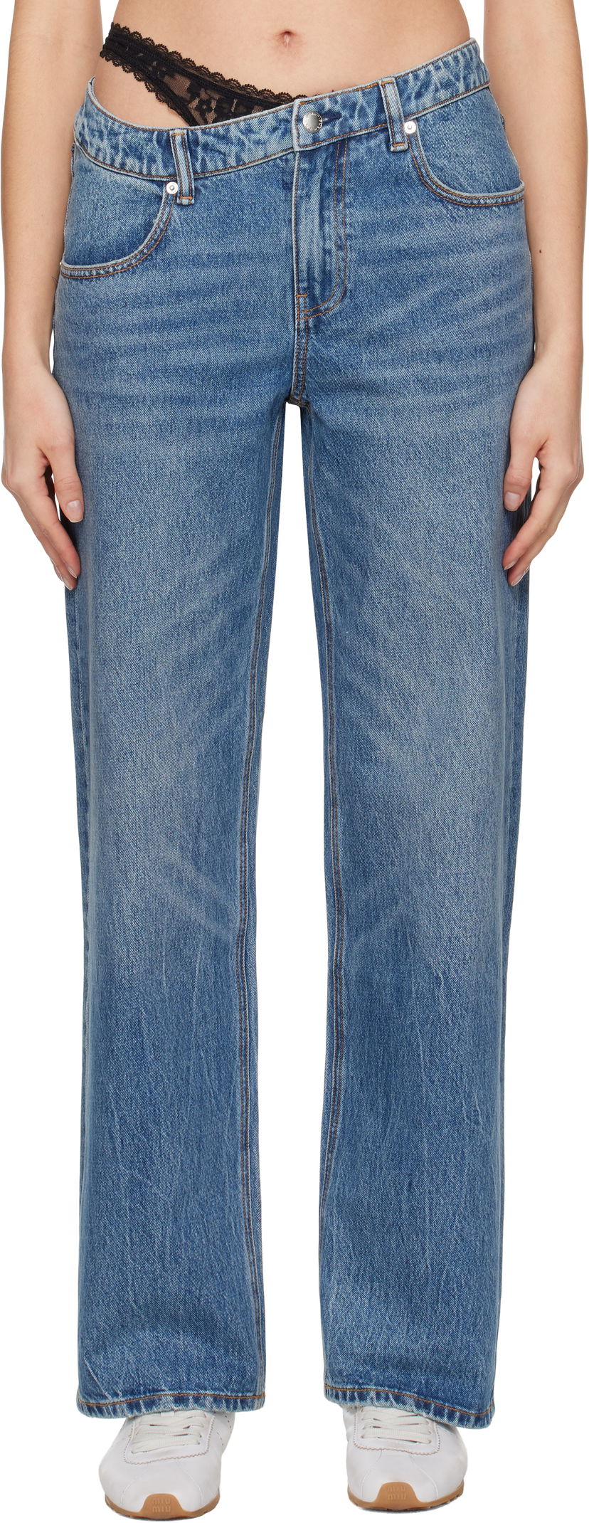 Jeans Alexander Wang Pre-Styled Denim Jeans Sininen | 4DC1254612