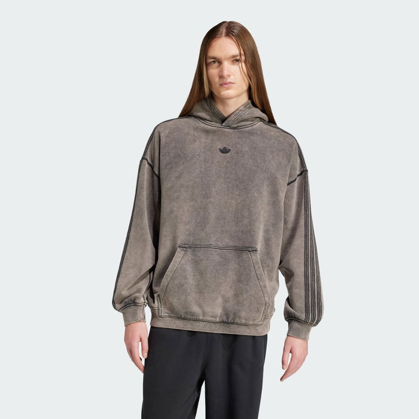 Huppari adidas Performance Premium Essentials Retro Washed Hoodie Harmaa | JD0245