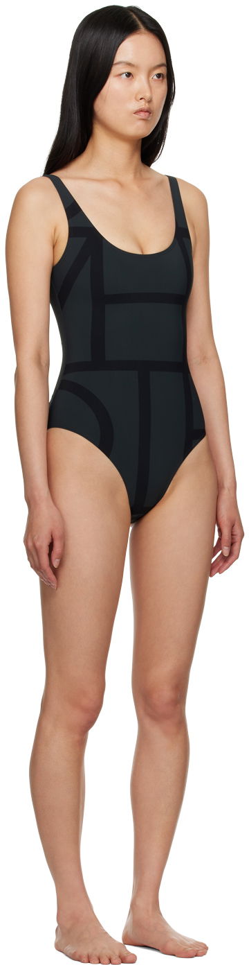 Uimapuvut TOTEME One-Piece Monogram Swimsuit Musta | 213-842-795, 1