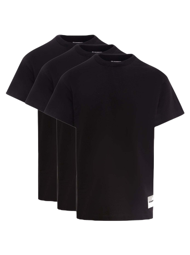 T-paita Jil Sander Biologic Cotton Logo Label T-Shirt Set Musta | J47GC0001J45048#001