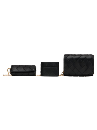 Lompakko Bottega Veneta Card Cases On Chain Bag Musta | 731146 VCPP3