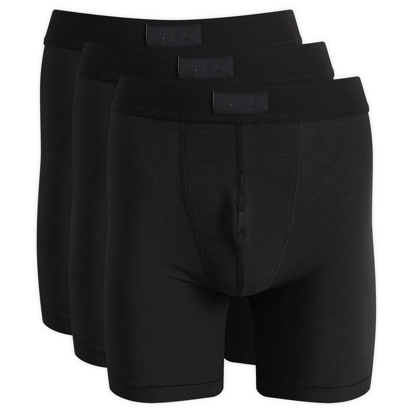 Nyrkkeilijät SKIMS 5" Cotton Boxer Brief - 3-Pack Musta | BO-BBR-5635M-ON