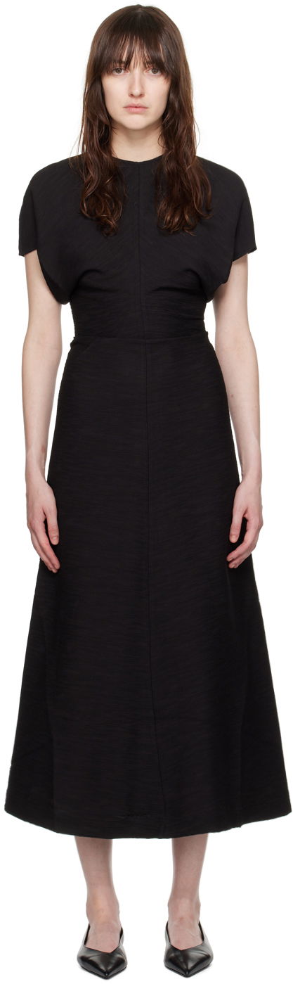 Mekko TOTEME TOTEME Slouch Waist Maxi Dress Musta | 243-WRD1103-FB0199
