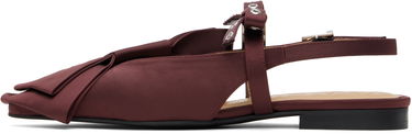 Asusteet GANNI GANNI Big Bow Slingback Flats Burgundia | S2860, 2
