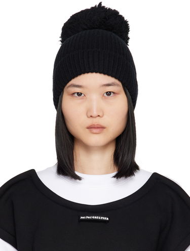 Pipo Jean Paul Gaultier Pompom Beanie Musta | 24/30-U-CC031-M074-00, 0