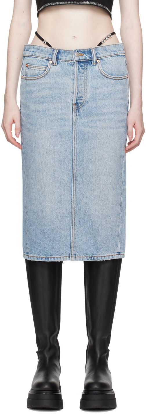 Hame Alexander Wang Denim Midi Skirt Sininen | 4DC4235235