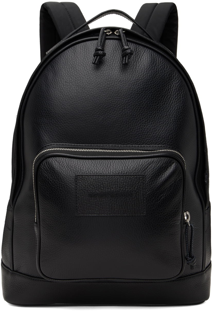 Reppu Emporio Armani Rounded Backpack Musta | Y4O334 Y068E