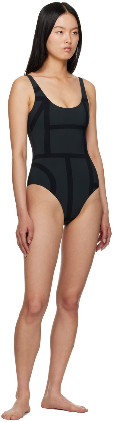 Uimapuvut TOTEME One-Piece Monogram Swimsuit Musta | 213-842-795, 3