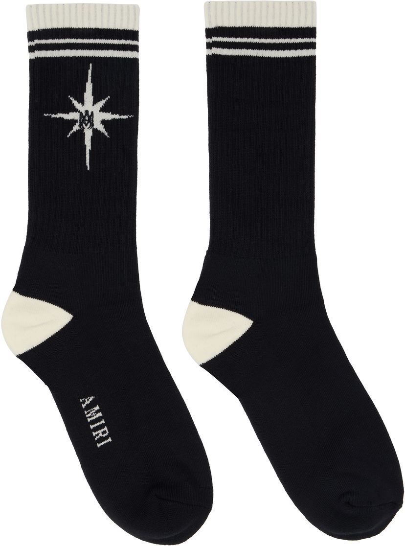 Sukat AMIRI AMIRI Starburst Socks Musta | AMACSK1021