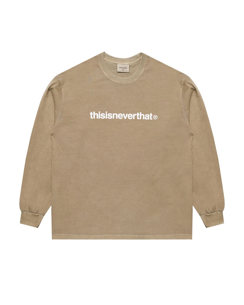 T-paita thisisneverthat Long Sleeve Graphic T-Shirt Beige | TN243TTSLT02-COF