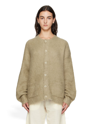 Villapaita Acne Studios Brushed Cardigan Beige | B60288-
