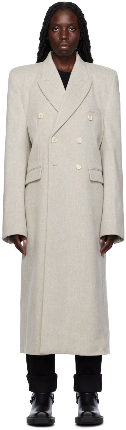 Takit VETEMENTS VTMNTS Tailored Double-Breasted Coat Harmaa | VL18CO600W