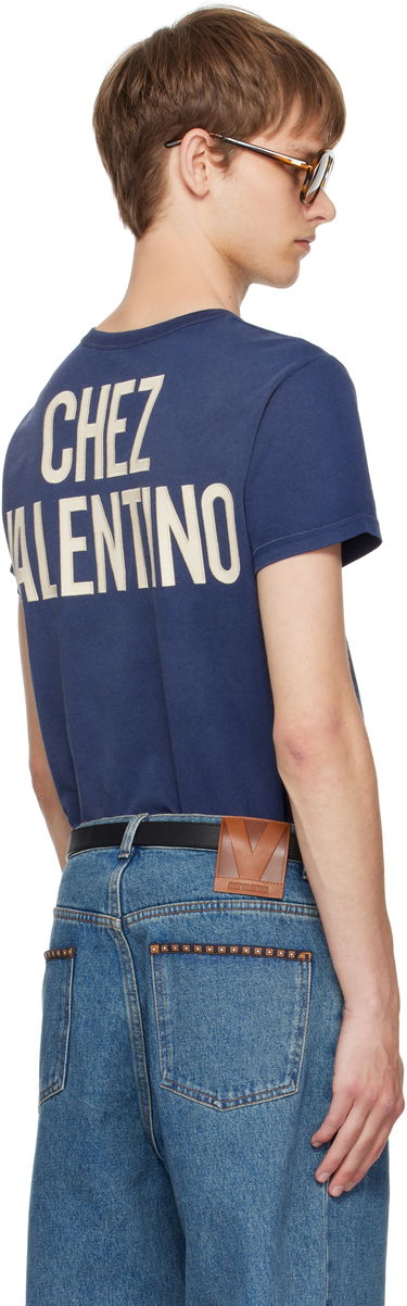 T-paita Valentino Valentino 'Chez Valentino' Panther 60 Graphic T-Shirt Sininen | 7V3MG17EAYD, 2