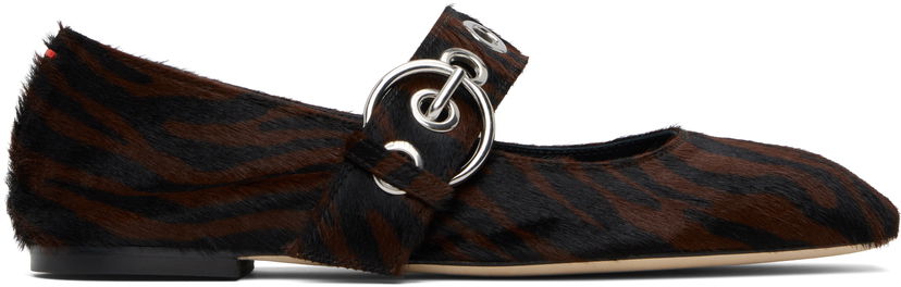 Kengänhoito Aeyde Aeyde Uma Eyelet Mary-Jane Ballerina Flats Ruskea | A11-FL-RKLS08FL159-SS25-953-070