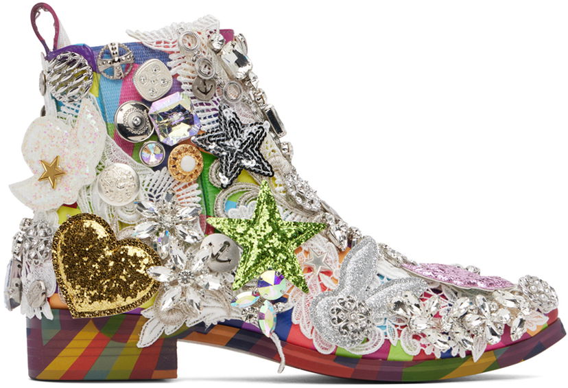 Vaatteet Comme des Garçons Comme des Garçons Kids Love Gaite Edition Embellished Chelsea Boots Monivärinen | GM-K101-001
