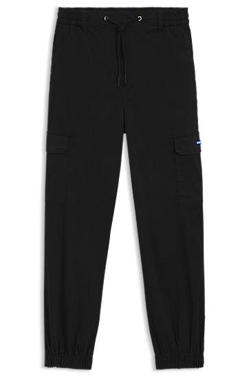 Cargo housut BOSS Relaxed Fit Stretch Cotton Cargo Trousers Musta | 50511288