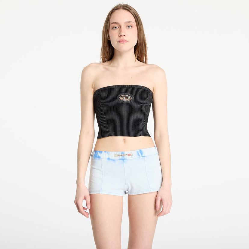 Crop top Diesel Diesel M-Clarksvillex-C Knitted Tube Top Musta | A14813_0AKBQ Black
