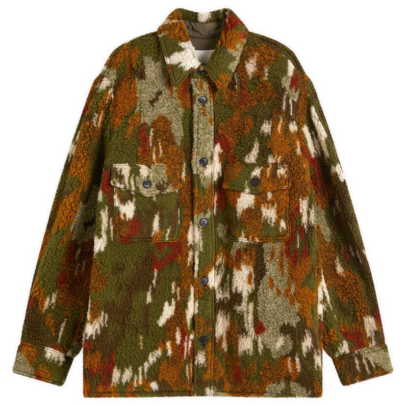 Paita ISABEL MARANT Wool Overshirt With Print Vihreä | 24HVE0052HF-B4C06H-67KI