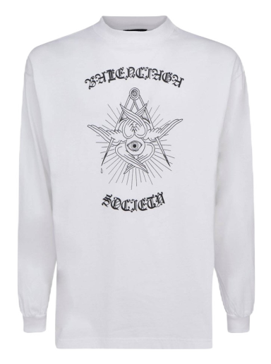 T-paita Balenciaga Free Your Mind T-Shirt Valkoinen | 541878TJVD89000