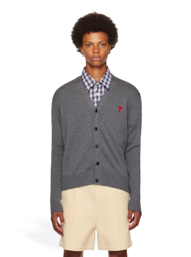 Villapaita AMI Cardigan Harmaa | BFHKC001.001