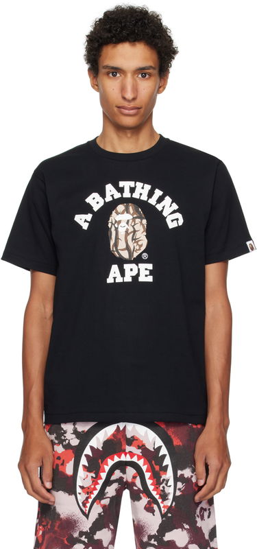 T-paita BAPE A Bathing Ape Trial Camo College T-Shirt Musta | 001TEL301033M, 0
