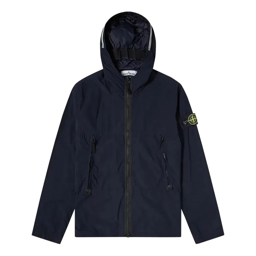 Tuulitakki Stone Island Nylon Garment Dyed Hooded Jacket Sininen | 741540131-V0020