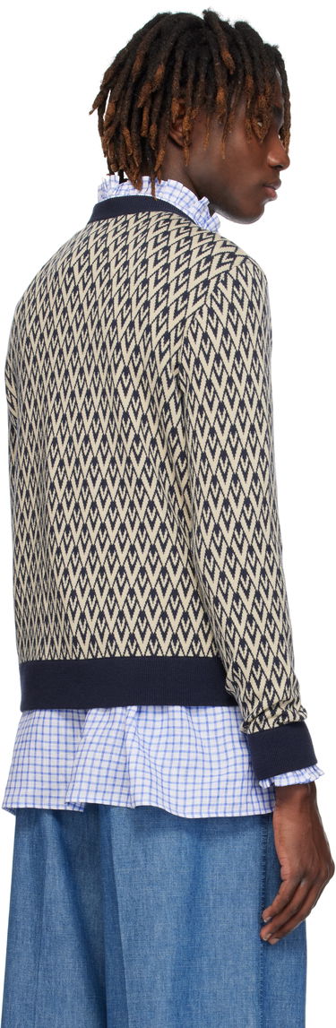 Villapaita Valentino Valentino 'Toute La V' Patterned Sweater Beige | 6V3KC33KAR0, 2