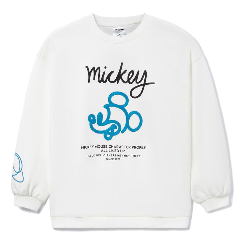 Huppari Li-Ning Disney Mickey Mouse Graphic Sweatshirt Valkoinen | AWDRD64-1