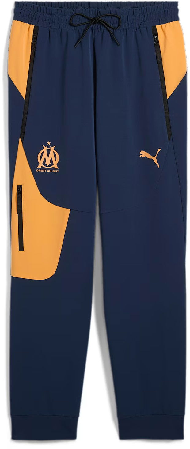 Verryttelyhousut Puma Olympique Marseille TECH Track Pants Woven Tummansininen | 778800-11