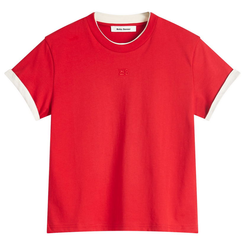 T-paita Wales Bonner Wales Bonner Horizon T-Shirt, Size Large Punainen | WS25JE33-JE01-349