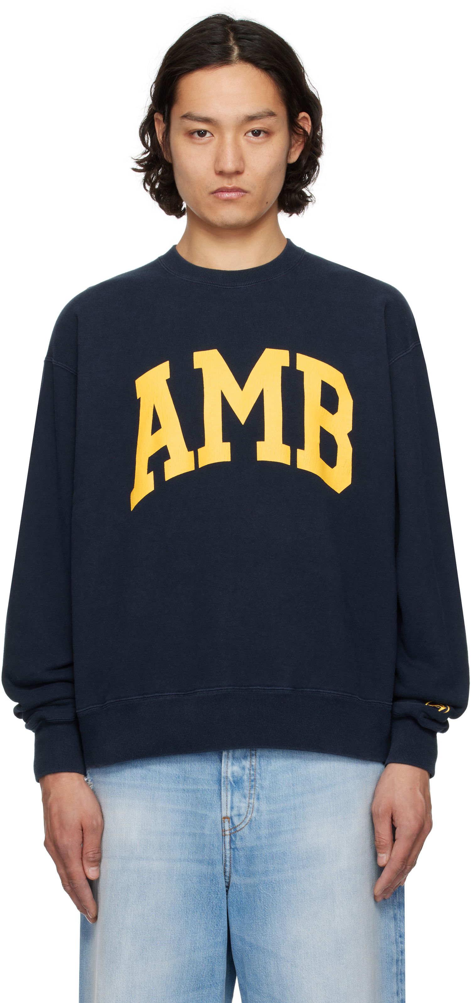 Huppari Ambush AMBUSH 'AMB' Graphic Sweatshirt Tummansininen | 12115332, 0
