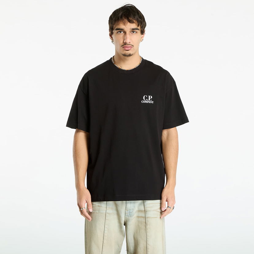 T-paita C.P. Company C.P. Company 30/1 Jersey Short Sleeve Logo T-Shirt Musta | 19CMTS103A005100W-999