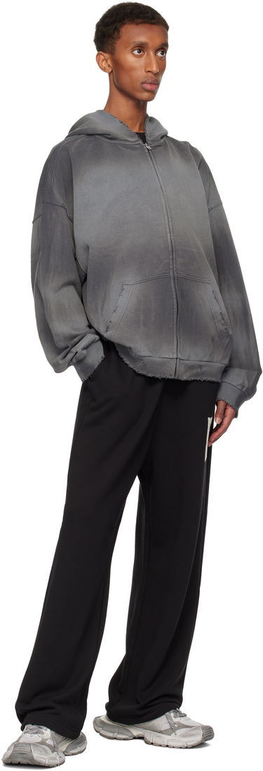 Huppari We11done We11done Distressed Zip-Up Hoodie Harmaa | WD-TJ3-24-833-U-CH, 3