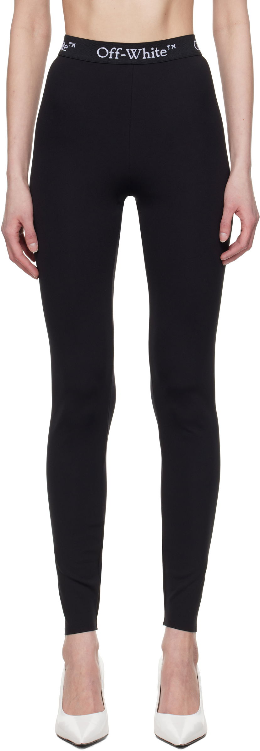 Leggingsit Off-White Off-White Logo Band Sport Leggings Musta | OWVV003S25JER0011000