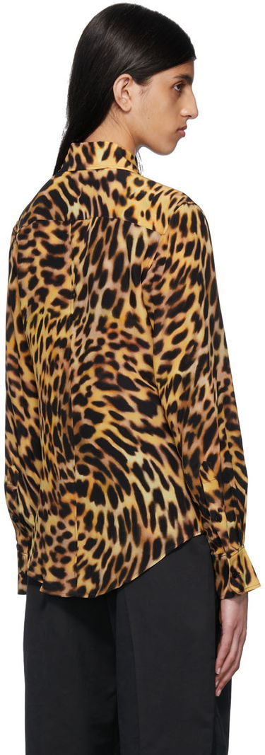 Paita Stella McCartney Stella McCartney Leopard Print Silk Shirt Keltainen | 6200163AS200, 2