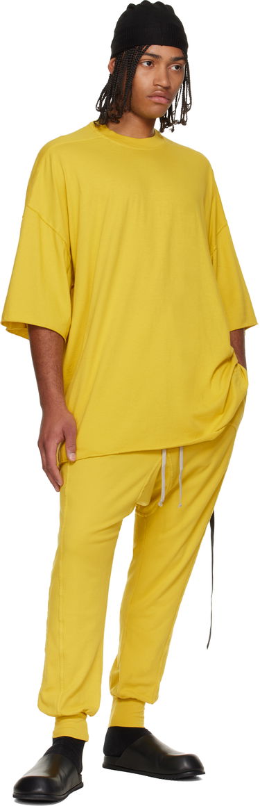 T-paita Rick Owens Concordians Tommy Oversized Raw-Edge Short Sleeve T-shirt Keltainen | DU02E7259 RN, 3